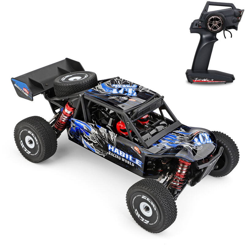 

124018 Coche de carreras de alta velocidad 60 km / h 1/12 2,4 GHz Coche RC Off-Road Drift Car RTR 4WD con chasis de aleacion de aluminio Engranaje de