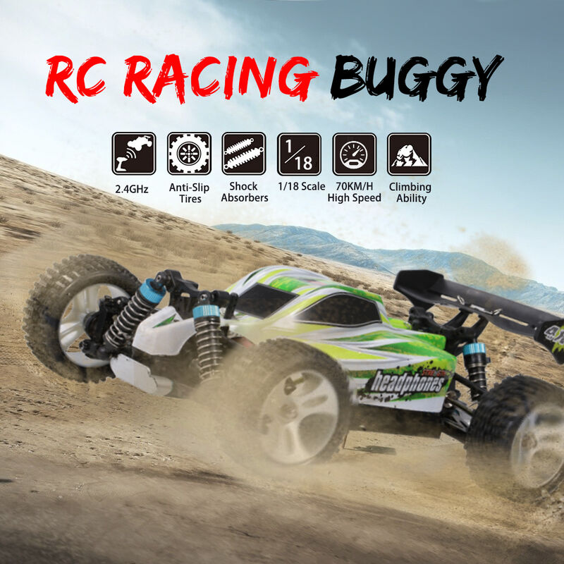 

WLtoys A959-B 1:18 RC Car 4WD 2.4GHz Off Road RC Trucks 70KM / H Vehiculo de alta velocidad RC Racing Car para ninos adultos