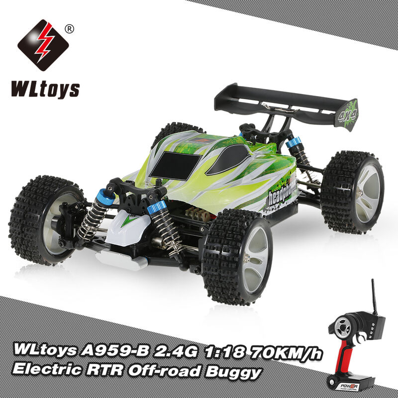 

A959-B 2.4G 1/18 4WD 70KM / h Electrico de alta velocidad 2.4Ghz Off Road RC Truck RTR RC Car - Wltoys