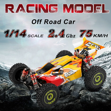 WLtoys XKS 144010 Coche RC,Coche Todo Terreno,Alta Velocidad 75km/h 1/14 2.4GHz Coche de Carreras 4WD,con Chasis Metálico