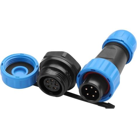 WM13/SP21 Connecteur aéronautique, Kit de montage de panneau, étanchéité IP67, 1, 2, 3, 4, 5, 6, 7, 9 broches en option, câble pour éclairage extérieur, fiches et prises (5 broches)