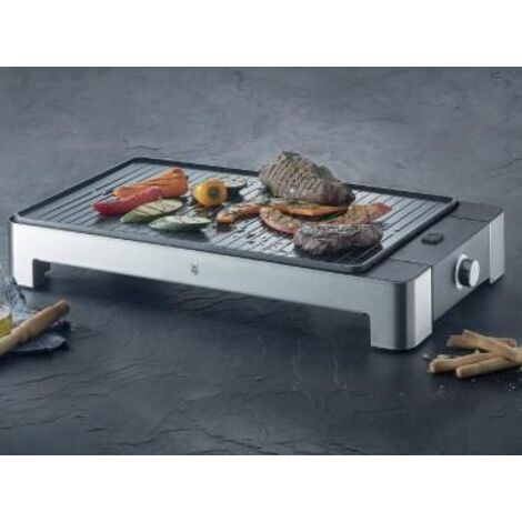 WMF 0415330011 Parrilla Rectangular Eléctrico Negro, Acero inoxidable 2000 W