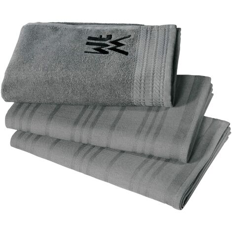 Wmf 6060309991 Set Di Strofinacci Profi Select, 3 Pezzi, Grigio