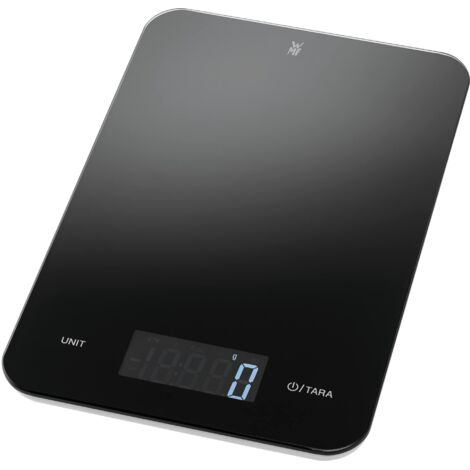 WMF 608736040 Bilancia Digitale da Cucina, Nero, elektronisch, vetro