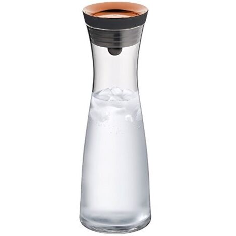 WMF 617706600 Caraffa d'acqua di base, 1.0 l, Altezza 29 cm, Decanter in vetro, Coperchio in silicone, Chiusura CloseUp, Rame