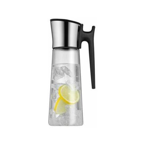 WMF 618046040 Carafe à Eau avec Poignée, Verre, Noir, 10 cm