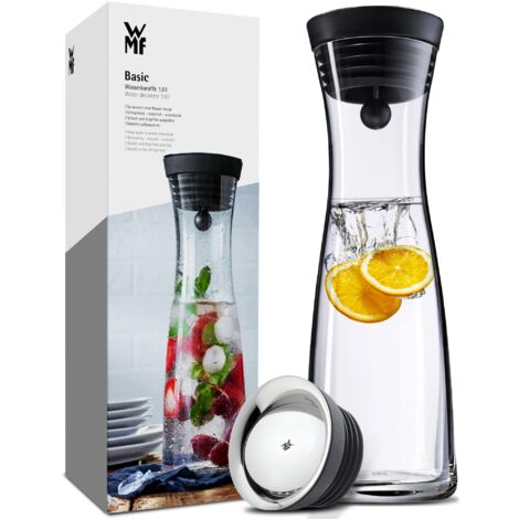 WMF Basic Caraffa per acqua di base, 1 L, Vetro, Nero