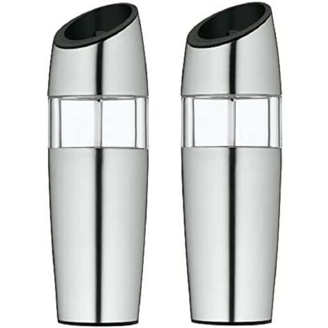 WMF Ceramill Set di 2 macinini elettrici per Sale e Pepe, Ceramica, Acciaio Inox, 2 unità