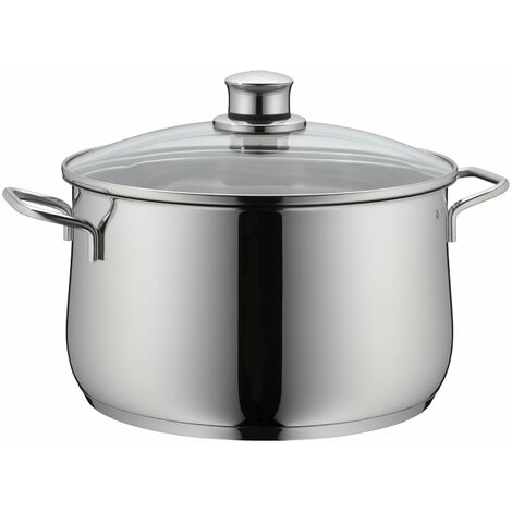 WMF Diadem Plus Casseruola alta con coperchio, in acciaio INOX 18/10, 24 cm