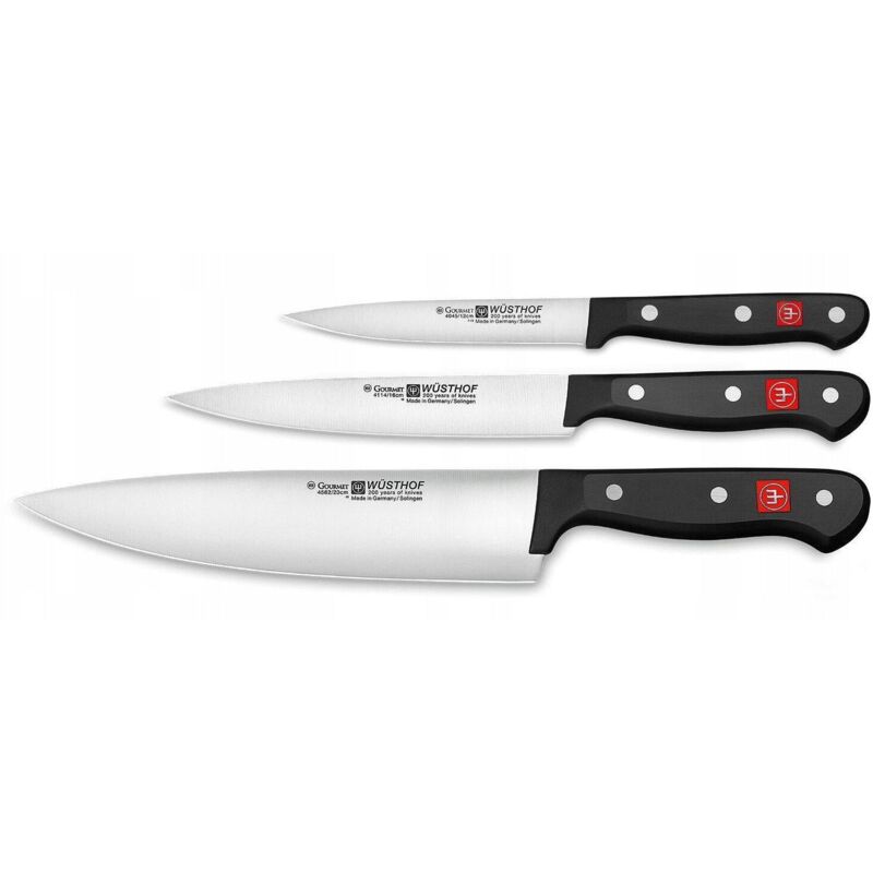 Wmf Gourmet 3er Set Messer Schwarz Edelstahl