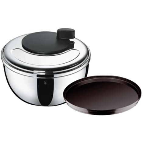 WMF Gourmet Centrifuga per Insalata, Acciaio Inox, plastica, Coperchio salvafreschezza