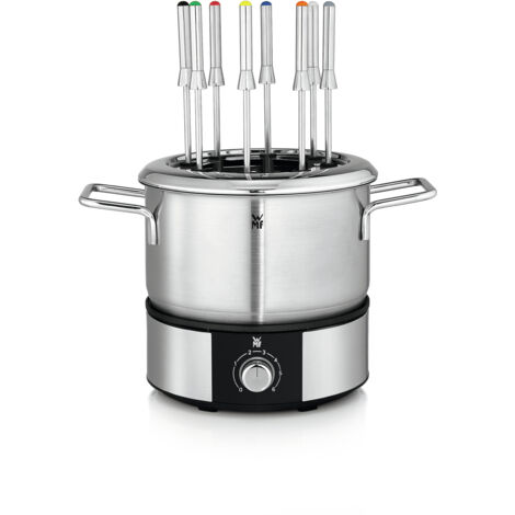 WMF Lono Set per Fonduta Fino a 8 Persone Temperatura Variabile 1400W in Cromargan