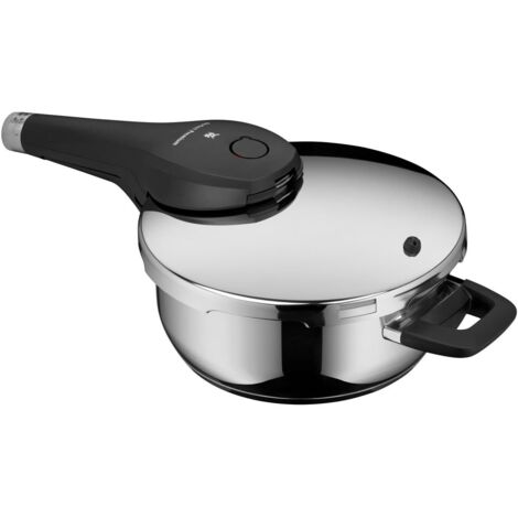 WMF Perfect Pentola a Pressione Premium, 3,0L, Cromargan Acciaio Inox Lucidato, Ø 22 cm, Adatto all' induzione, Lavabile in lavastoviglie, Acciaio
