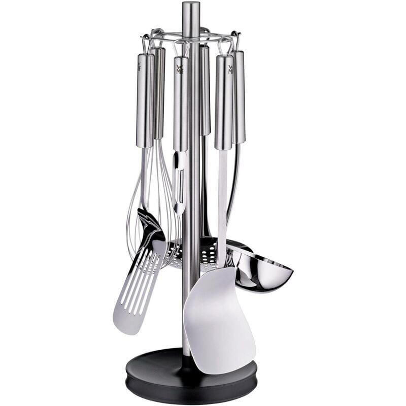 3201002908 Kit d'aide-cuisine en acier inoxydable, support 7 pièces avec 6 aides X558612 - WMF