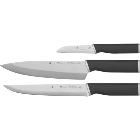 WMF Value Set Coltelli da Cucina, 3 Pezzi, Coltello Carne, Verdura, Chef, Tecnologia Performance Cut, Design Ergonomico, Acciaio Inox e Plastica, Made in Germany