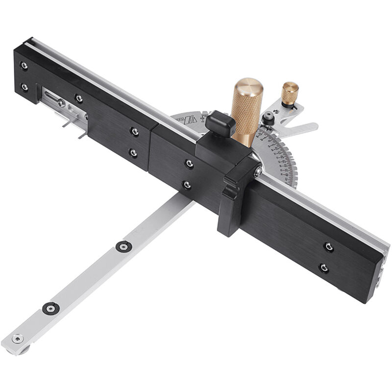 Dmtool - Wnew Poignée en laiton 450mm 27 Jauge d'angle avec boîte Jiont Jig Track Stop Règle d'assemblage pour scie de table Router Miter Gauge pour