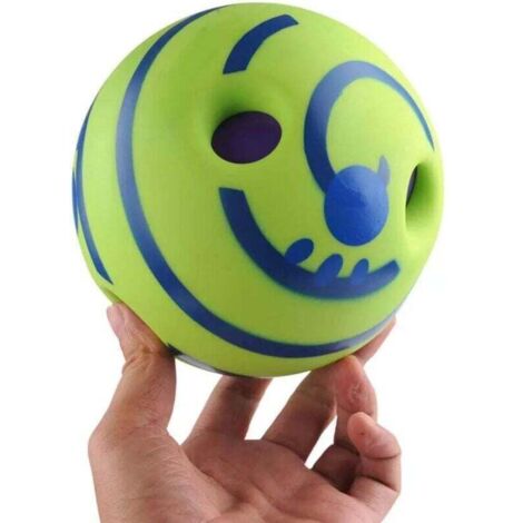 Wobble Wag Giggle Ball Jouet interactif pour Chien Sons drôles Chiot à mâcher Jouets Jouer à la Balle entraînement Sport Animal de Compagnie 10Cm