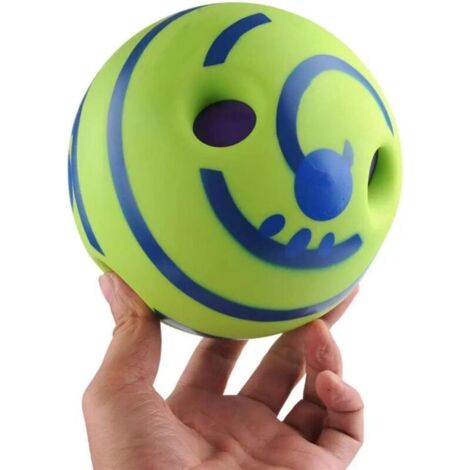 Wobble Wag Giggle Ball Jouet interactif pour Chien Sons drôles Chiot à mâcher Jouets Jouer à la Balle entraînement Sport Animal de Compagnie 10Cm