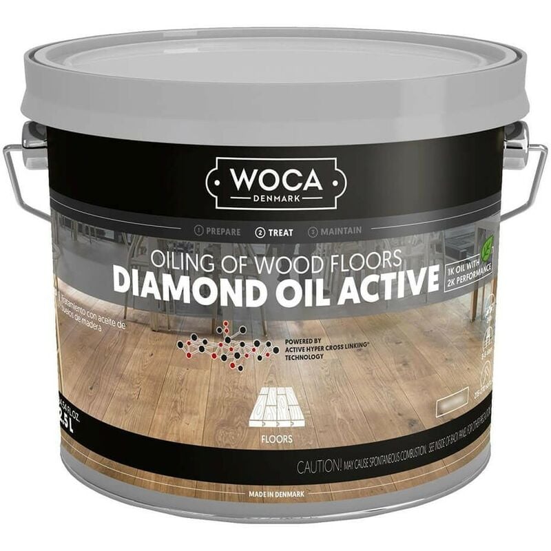 Diamond Oil Active Woca Huile mono-couche) Conditionnement: 2,5 Litres - Teinte: Naturel