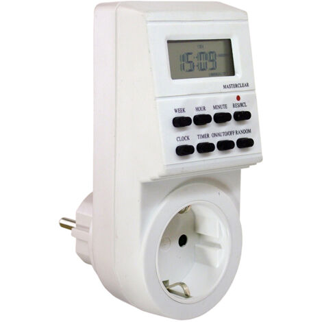 Wochen-Zeitschaltuhr digital 8 Programme IP20