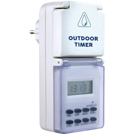 Wochen-Zeitschaltuhr digital 8 Programme IP44