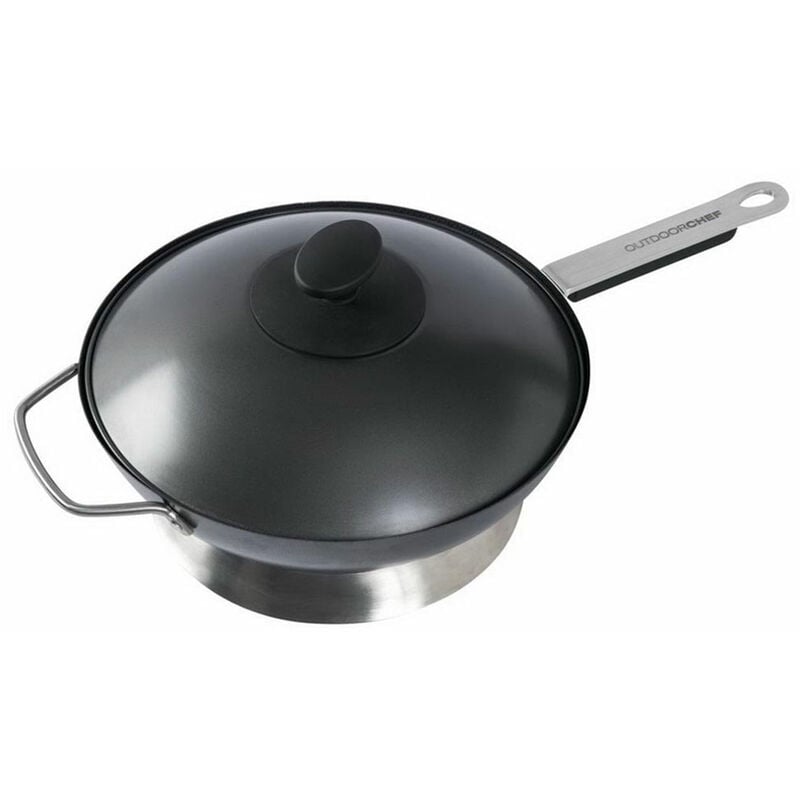 Wok per Barbecue a Gas con Coperchio Padella Outdoorchef