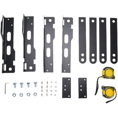 WODHMIEY Lot de 2 outils d'alignement de roue universels robustes avec 2 rubans à mesurer et vis de montage pour voitures, SUV, 4 x 4, UTV, VTT, maison, garage (noir)
