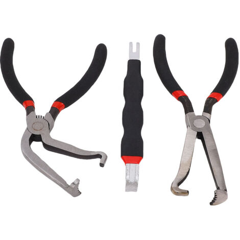 WODHMIEY Lot de 3 pinces de démontage de connecteurs – Pince droite et coudée à 60° en acier à haute teneur en carbone avec outil de levier à double extrémité pour prises de véhicule, fils d'allumage