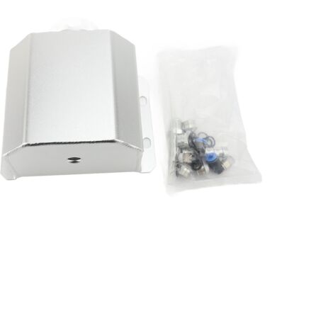 WODHMIEY Réservoir universel Coolant Overflow - Réservoir de surflux - En alliage d'aluminium - Tuyau de surveillance visuelle - Joint torique - Soudure TIG - Valve de vidange magnétique (1 l)