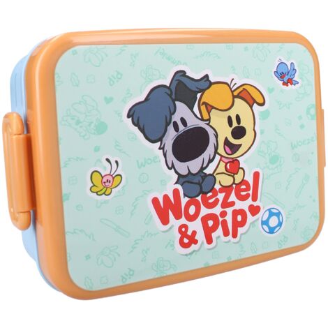 Woezel & Pip Brotdose – Fröhliche Lunchbox in Blau mit Woezel & Pip Aufdruck