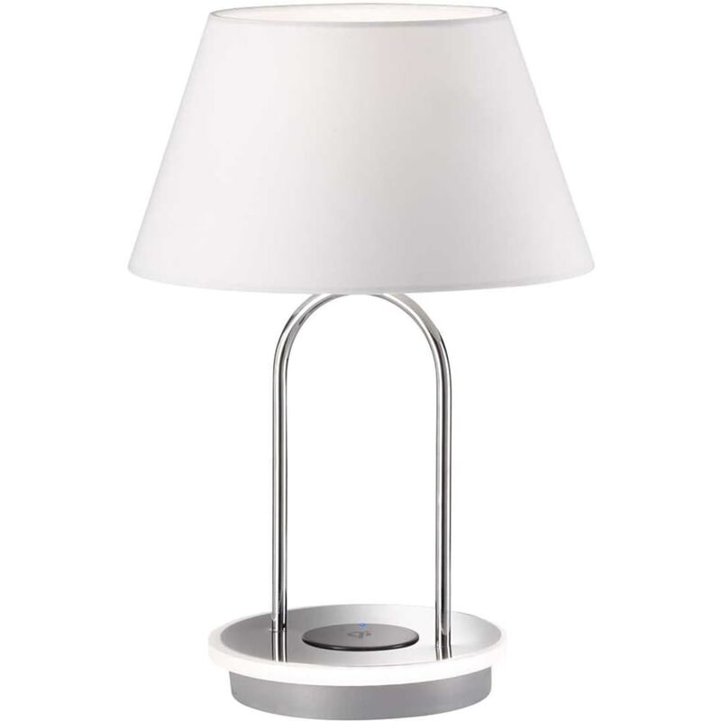

Lámpara de mesa TORQUAY 2 luces recargable cromada - Plateado - Wofi