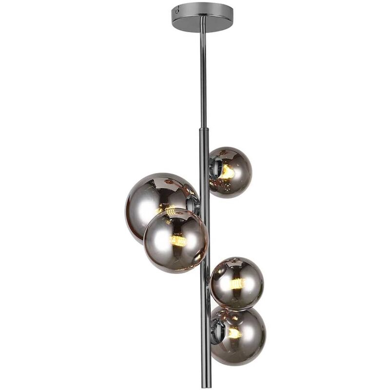

Lámpara de techo LED Villa 5 negra y cromada - Multicolor - Wofi