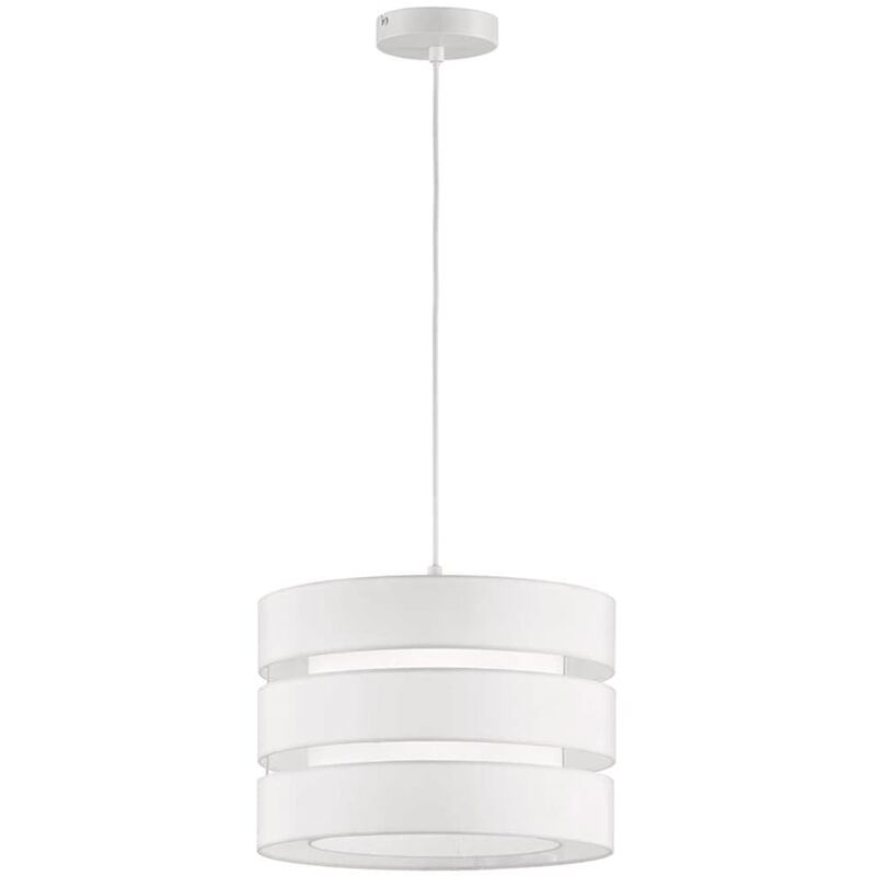 

Lámpara colgante LED BELLE tela blanca 42 W - Blanco - Wofi
