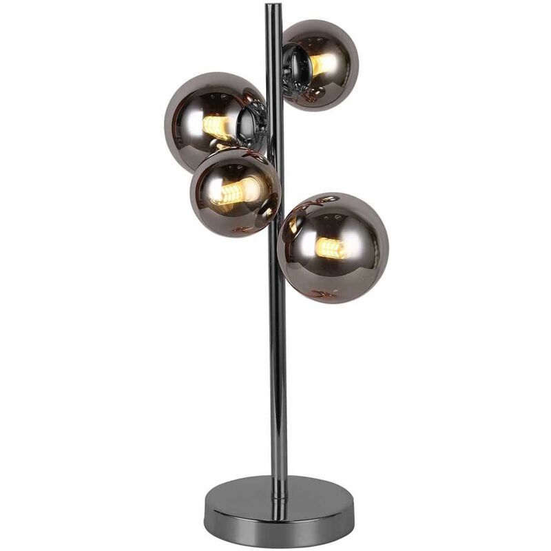 

Wofi - Lámpara de mesa LED Villa negra y cromada - Multicolor