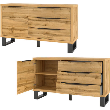 Wohn-/Esszimmer Sideboard in Wotan Eiche Nb. HENDERSON-83, B/H/T ca. 144/83/45 cm