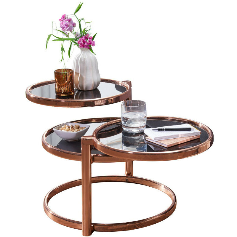 Couchtisch SUSI mit 3 Tischplatten - Wohnling