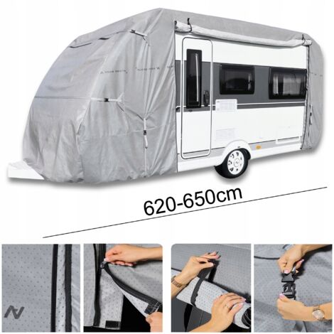 Wohnwagenabdeckung 620-650 Englisch 4-lagig + 6x Gurt