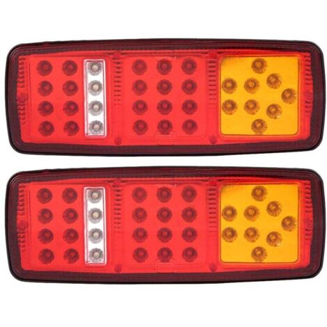 Wohnwagenzubehör Rückblinker für LED-Rücklicht Abschleppwagen für Autoanhänger Rücklichter 2 Stück LED-Rücklichter 12 V LKW-Anhänger RV Rücklichter Bar Super Bright Red-A
