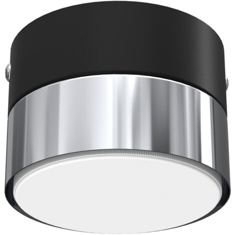 WOHNZIMMER-DECKENLEUCHTE LED LOFT GX53 SCHWARZ CHROM