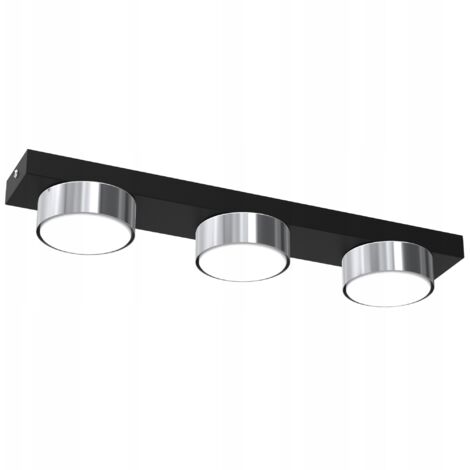 WOHNZIMMER-DECKENLEUCHTE LED LOFT GX53 SCHWARZ CHROM POLEN