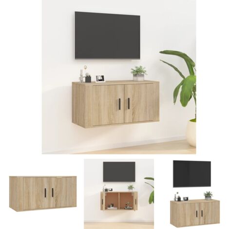 Wohnzimmer-Schrank - vidaXL TV-Wandschrank Sonoma-Eiche 80x34,5x40 cm - Schrank für TV