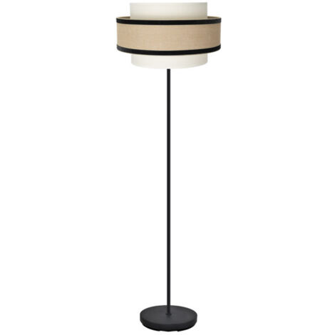 Wohnzimmer Stehleuchte "Carnelian" Ø40x166cm 1xE27 (Leuchtmittel nicht enthalten) beige und schwarz