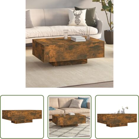 Wohnzimmer Tisch -  Couchtisch Räuchereiche 85x55x31 cm Holzwerkstoff