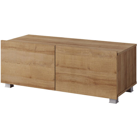 Wohnzimmer TV Lowboard mit 2 Türen, stehend oder hängend, in Eiche Gold Nb. CAIRNS-132, B/H/T ca. 100/37/43 cm