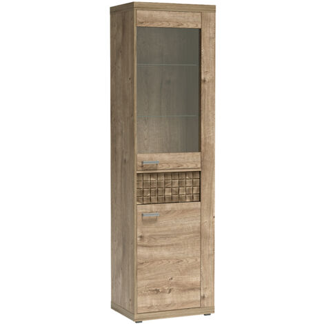 Wohnzimmer Vitrine in Eiche NUSCO-161