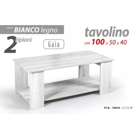 Wohnzimmer weißer Couchtisch cm 100 x 50 x 40 h