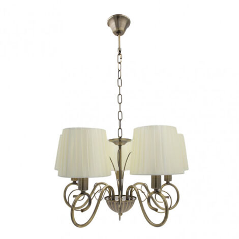 Wohnzimmerlampe Modell AMSTERDAM 5xe14 Leder Regx45x45 Cm Fabrilamp