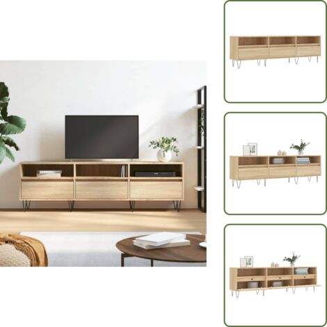 Wohnzimmermöbel - vidaXL TV-Schrank Sonoma-Eiche 150x30x44,5 cm Holzwerkstoff - Schrank