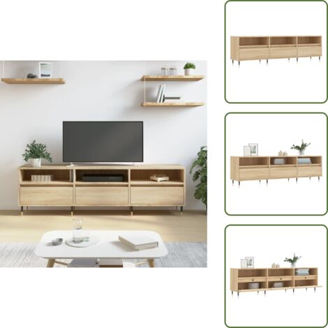 Wohnzimmermöbel - vidaXL TV-Schrank Sonoma-Eiche 150x30x44,5 cm Holzwerkstoff - Schrank