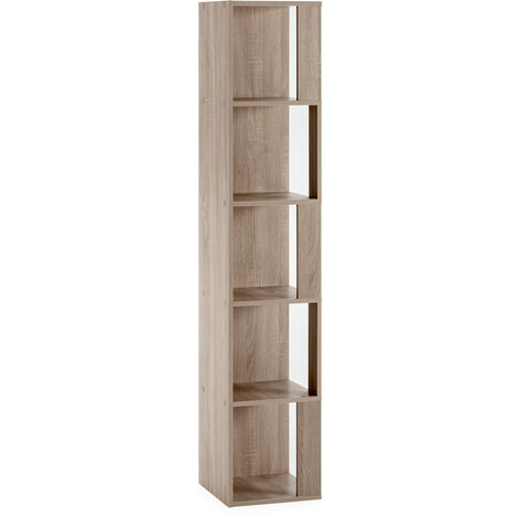 Wohnzimmerregal Fiyi 5 fächern Eichenfarbe